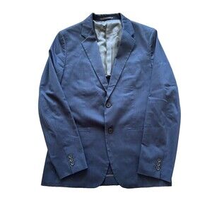 Theory Men's  Blazer Two Button Wool Navy Large 40 Chambers Slim-Fit Sportcoat